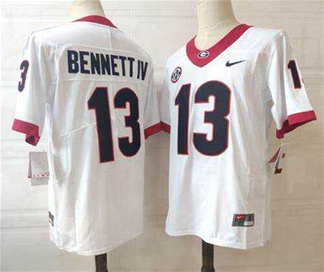 Men%27s Georgia Bulldogs #13 Stetson Bennett IV White 2022 Vapor Untouchable Stitched Nike NCAA Jersey